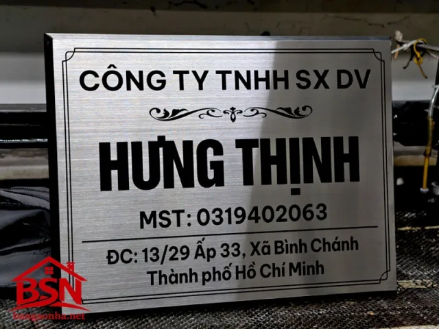Bảng tên công ty Inox uy tín đẹp hiện đại bền lâu thi công nhanh cho mặt tiền