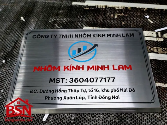 Bảng tên công ty Inox cao cấp bền đẹp sang trọng uy tín cho không gian chuyên nghiệp