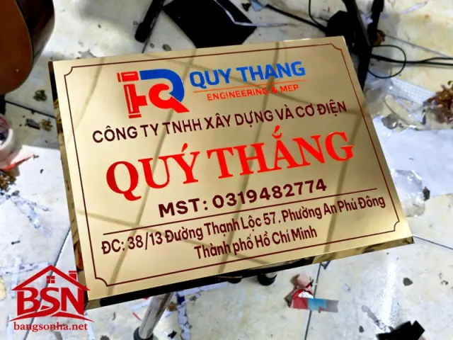 Bảng tên công ty Inox đẹp hiện đại sang trọng bền lâu cao cấp cho nhiều không gian