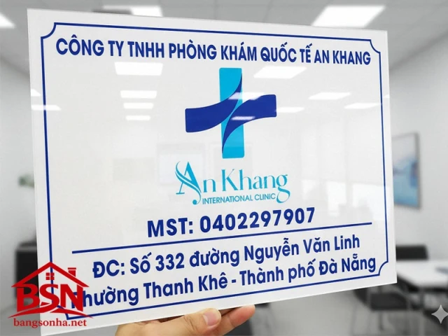 Bảng tên công ty mica uy tín đẹp hiện đại bền chắc giá tốt