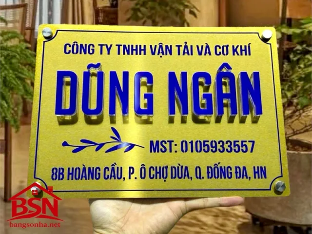 Bảng tên công ty mica sang trọng đẹp uy tín thi công nhanh giá hợp lý