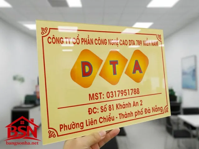 Bảng tên công ty mica cao cấp hiện đại sang trọng bền đẹp giá hợp lý