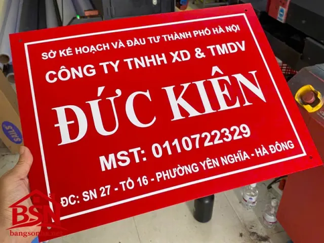 Bảng tên công ty mica cao cấp hiện đại đẹp uy tín giá rẻ bền lâu