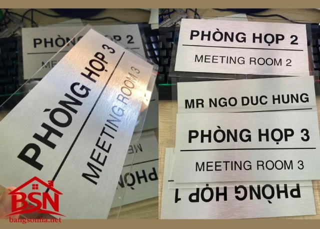 Bảng tên phòng Alu sang trọng cao cấp đẹp bền uy tín thi công nhanh