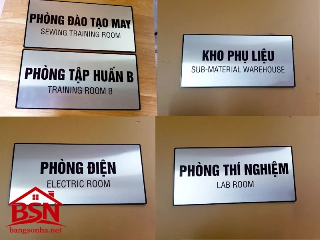 Bảng tên phòng Alu hiện đại cao cấp đẹp uy tín giá rẻ cho văn phòng và showroom