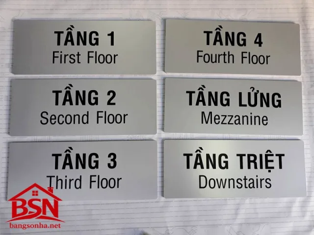 Bảng tên phòng Alu cao cấp sang trọng đẹp bền thi công nhanh cho khu vực chuyên dụng