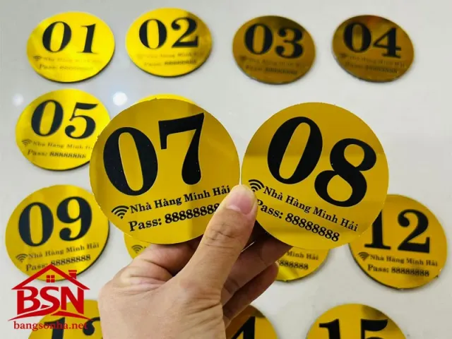 Bảng số phòng Alu đẹp sang trọng bền hiện đại giá rẻ thi công nhanh