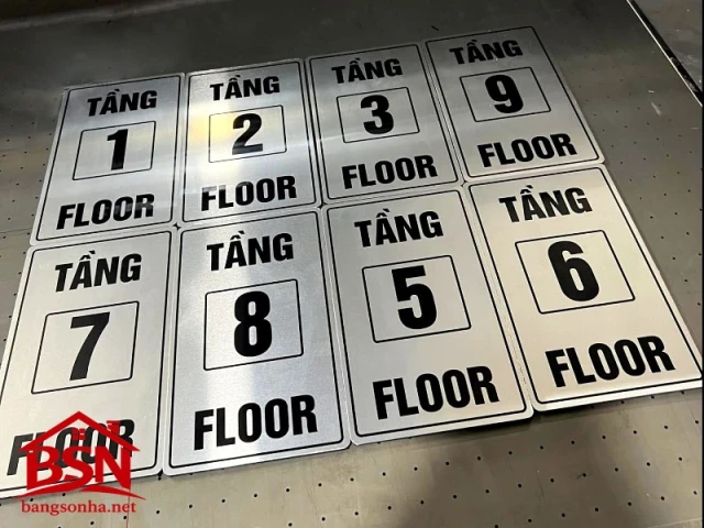 Bảng số phòng Alu sang trọng đẹp bền cao cấp thi công nhanh giá rẻ