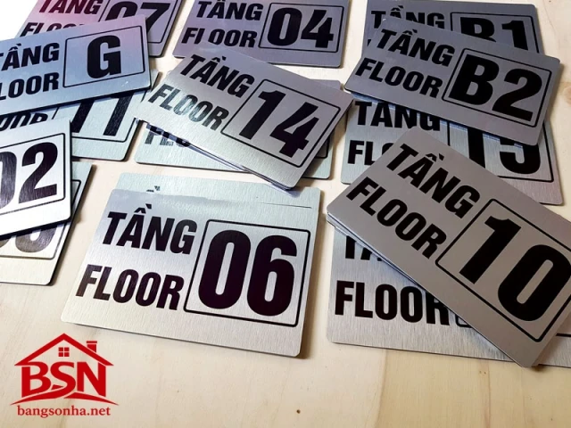 Bảng số phòng Alu đẹp cao cấp sang trọng giá rẻ bền hiện đại uy tín