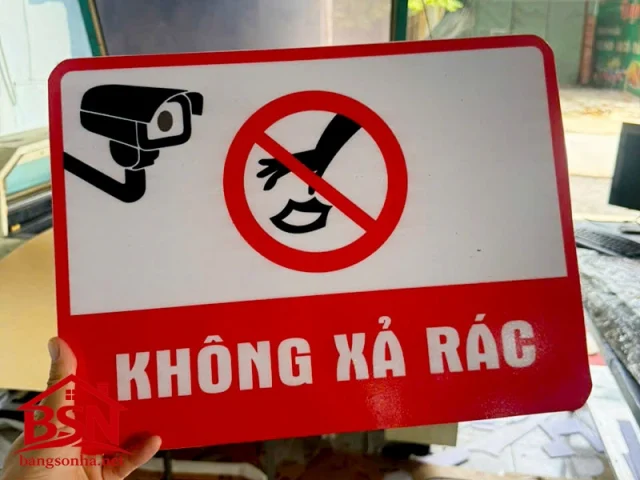 Biển báo cấm Mica sang trọng uy tín đẹp bền giá rẻ cho không gian chuyên nghiệp