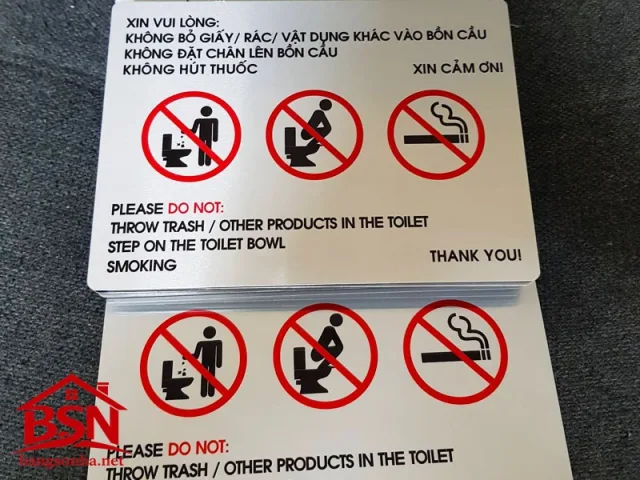 Biển báo cấm Alu cao cấp sang trọng bền đẹp uy tín lắp đặt nhanh