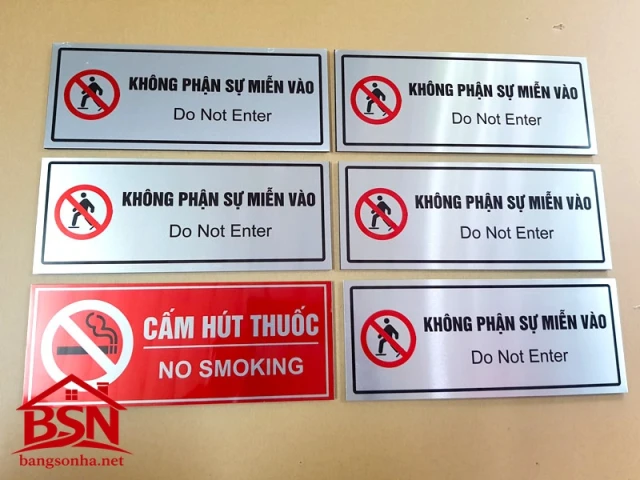Biển báo cấm Alu giá rẻ đẹp bền sang trọng hiện đại uy tín lâu năm