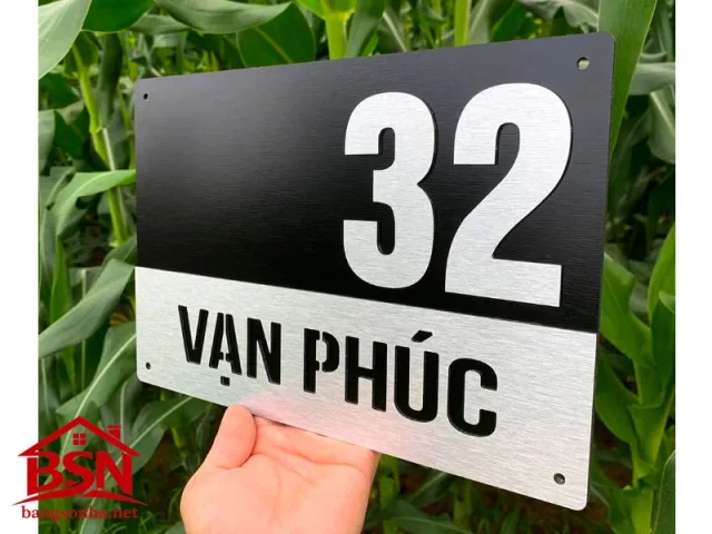 Bảng số nhà CNC sang trọng gia công theo mẫu riêng