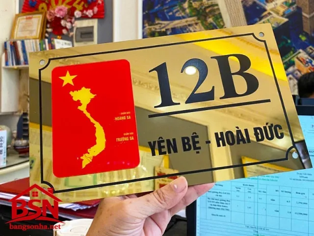 bảng số nhà bản đồ Việt Nam hiện đại cho nhà ở cao cấp