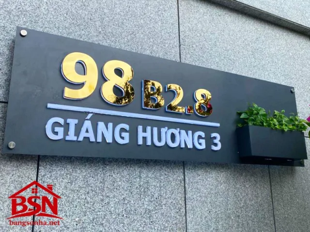 bảng số nhà biệt thự bền đẹp dùng ngoài trời lâu dài