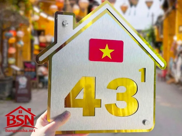Bảng Số Nhà Hình Ngôi Nhà