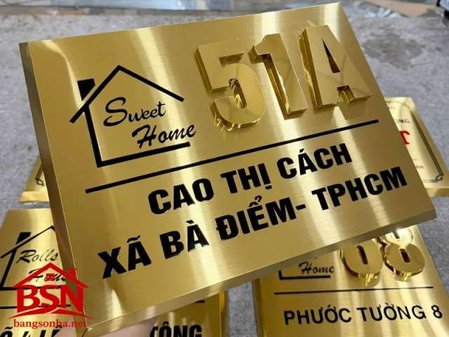 Bảng số nhà inox chữ nổi giá rẻ nhưng vẫn sang trọng và bền đẹp