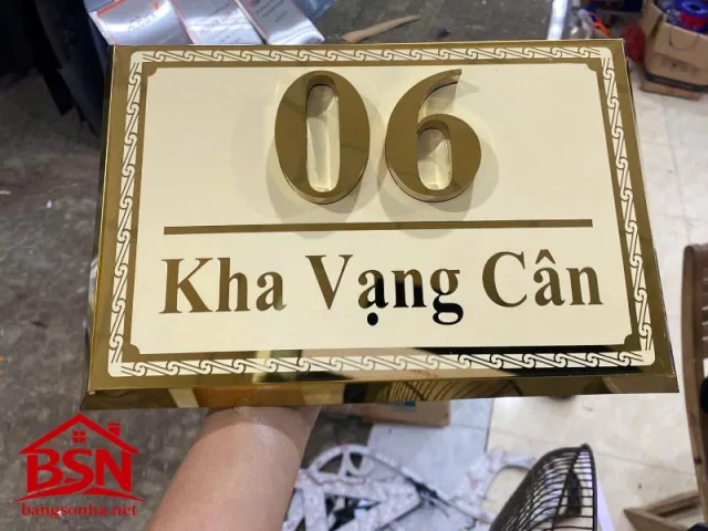 Bảng số nhà inox chữ nổi thi công nhanh theo yêu cầu thẩm mỹ