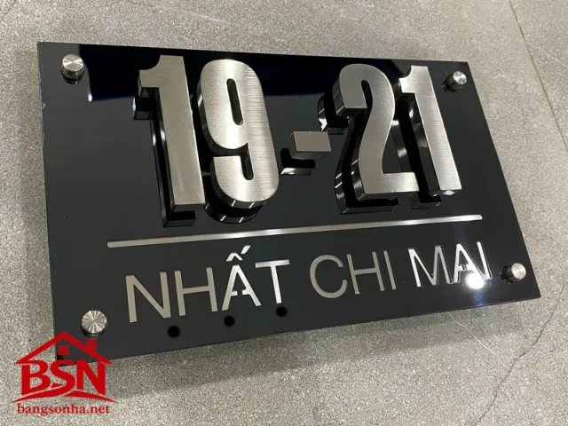 Bảng số nhà inox chữ nổi uy tín cho thiết kế nhà ở cao cấp