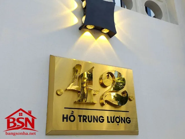 Bảng số nhà inox chữ nổi sang trọng cho nhà đẹp và văn phòng
