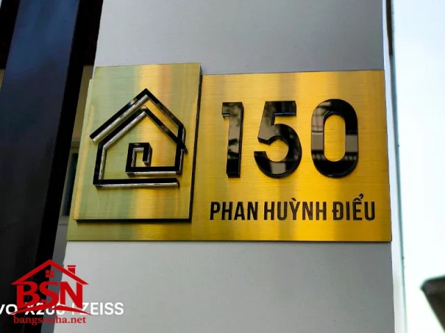 Bảng số nhà inox chữ nổi cao cấp cho nhà phố cần điểm nhấn đẹp