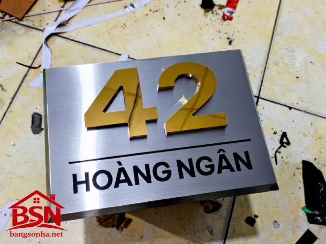 Bảng số nhà inox chữ nổi cao cấp giúp nhà dễ tìm và đẹp hơn