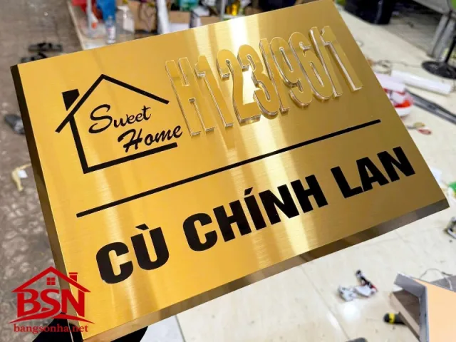 Bảng số nhà inox in UV hiện đại cao cấp cho nhà sang đẹp