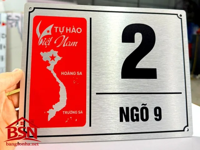 bảng số nhà alu bạc trắng giá rẻ nhưng vẫn đẹp tinh tế