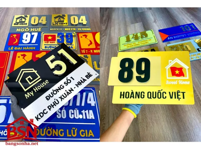 Bảng Số Nhà Alu Chữ Nổi uy tín giá rẻ cho mặt tiền sang trọng