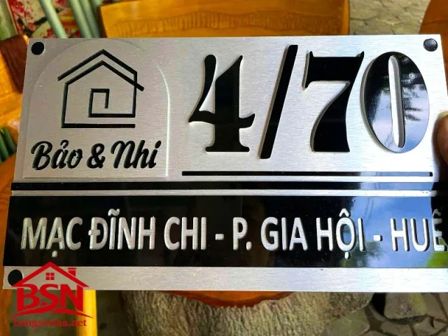 Bảng Số Nhà Alu Chữ Nổi cao cấp giá tốt cho nhà phố đẹp
