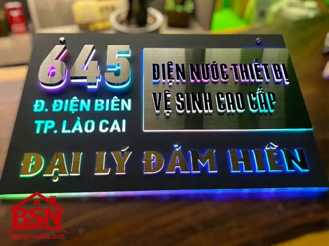 Bảng Số Nhà Alu Có Đèn đẹp bền dễ nhìn cho nhà phố cao cấp
