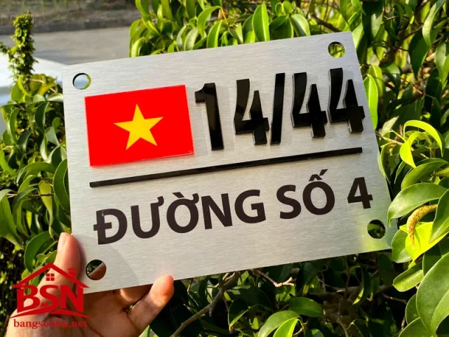 bảng số nhà alu xước hiện đại thi công nhanh giá rẻ