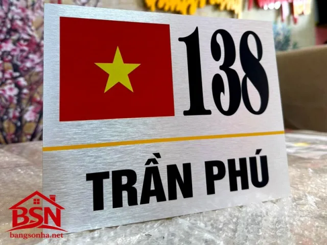 bảng số nhà alu in uv sang trọng giá rẻ cho nhà ở và văn phòng