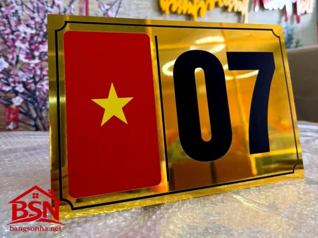 bảng số nhà alu in uv cao cấp uy tín cho mặt tiền sang trọng
