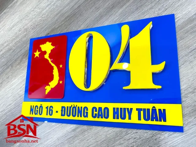Bảng Số Nhà Mica Chữ Nổi uy tín sang trọng cho công trình hiện đại