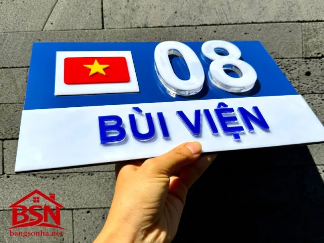 Bảng Số Nhà Mica Chữ Nổi đẹp thi công nhanh cho căn hộ hiện đại