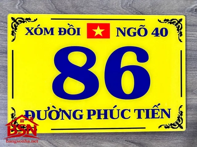 Bảng Số Nhà Mica In UV bền đẹp sang trọng cho biệt thự