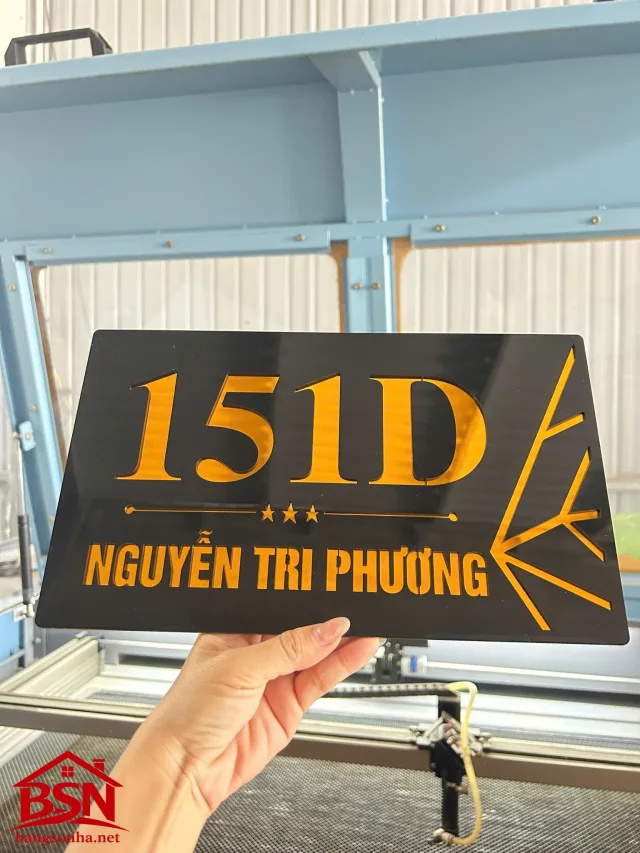 Bảng số nhà alu nghệ thuật cắt laser