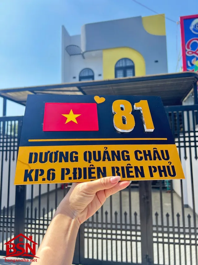 Bảng số nhà alu phong cách hiện đại