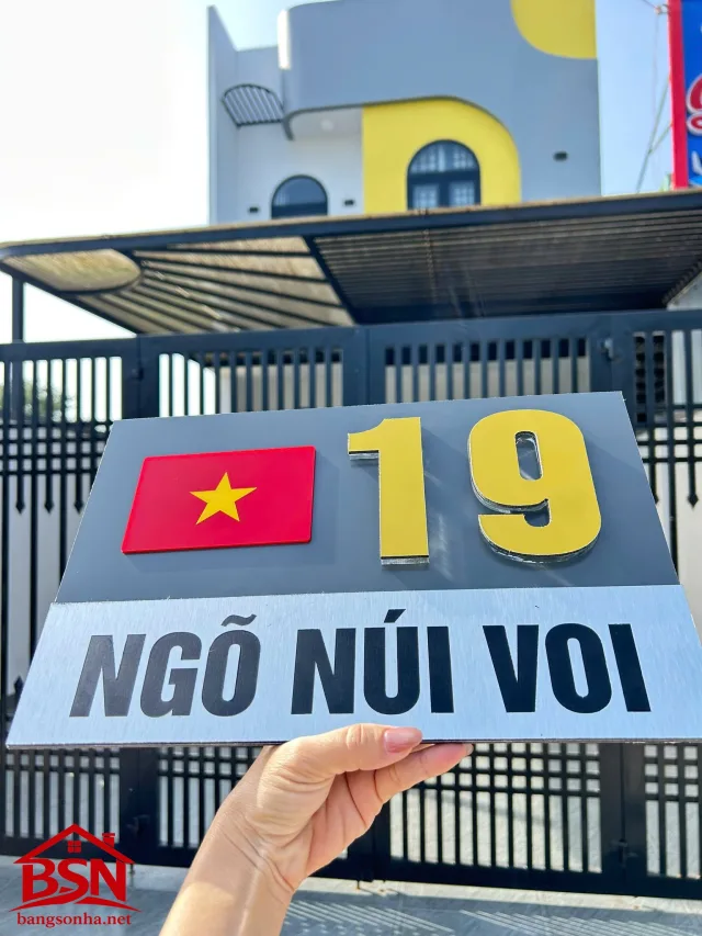 Bảng số nhà alu hiện đại cho nhà phố