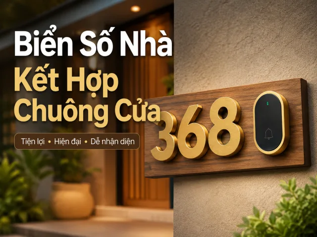 Biển Số Nhà Kết Hợp Chuông Cửa