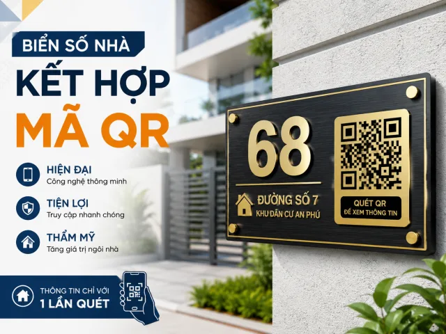 Biển Số Nhà Kết Hợp Mã QR