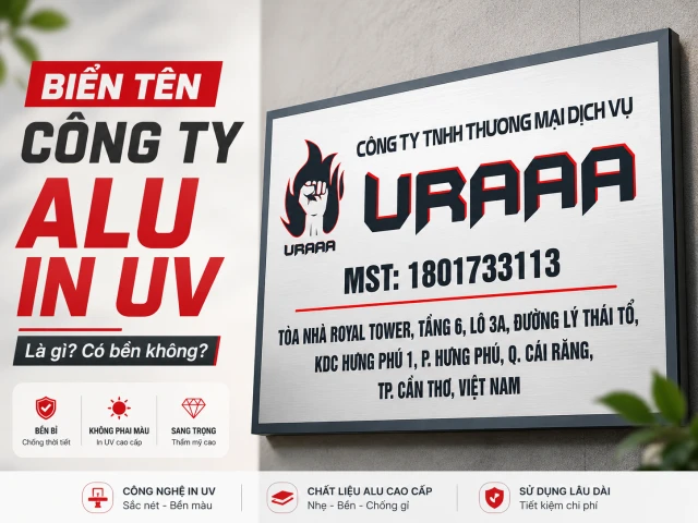 Biển Tên Công Ty Alu In UV