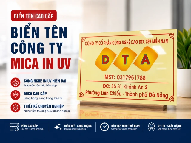 Biển Tên Công Ty Mica In UV