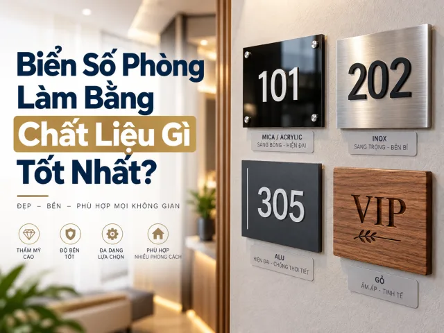 Biển Số Phòng Làm Bằng Chất Liệu Gì Tốt Nhất?