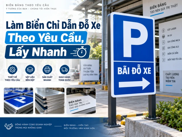 Làm Biển Chỉ Dẫn Đỗ Xe