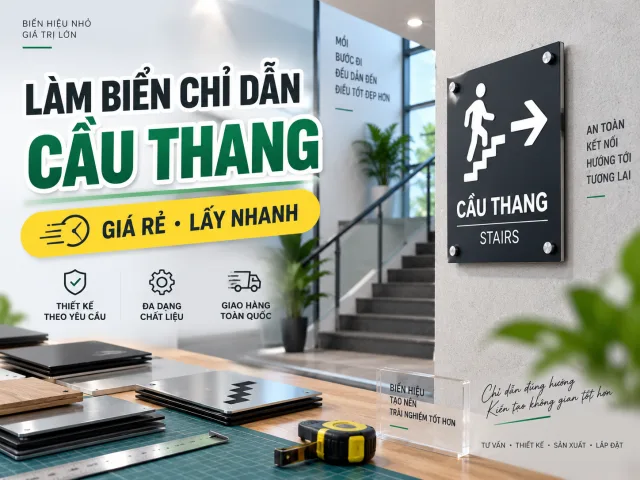 Làm Biển Chỉ Dẫn Cầu Thang