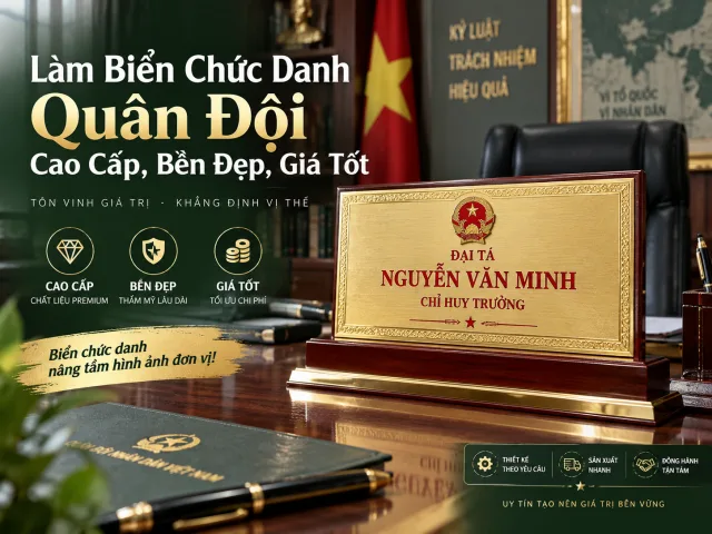 Làm Biển Chức Danh Quân Đội