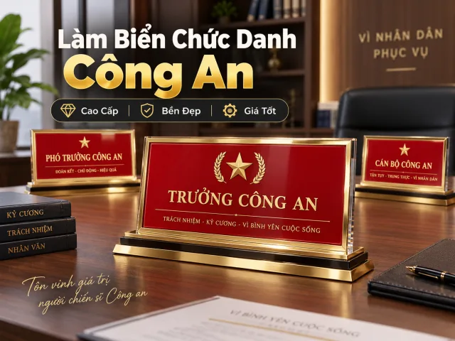Làm Biển Chức Danh Công An