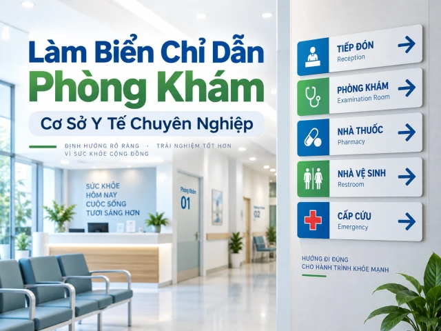 Làm Biển Chỉ Dẫn Phòng Khám